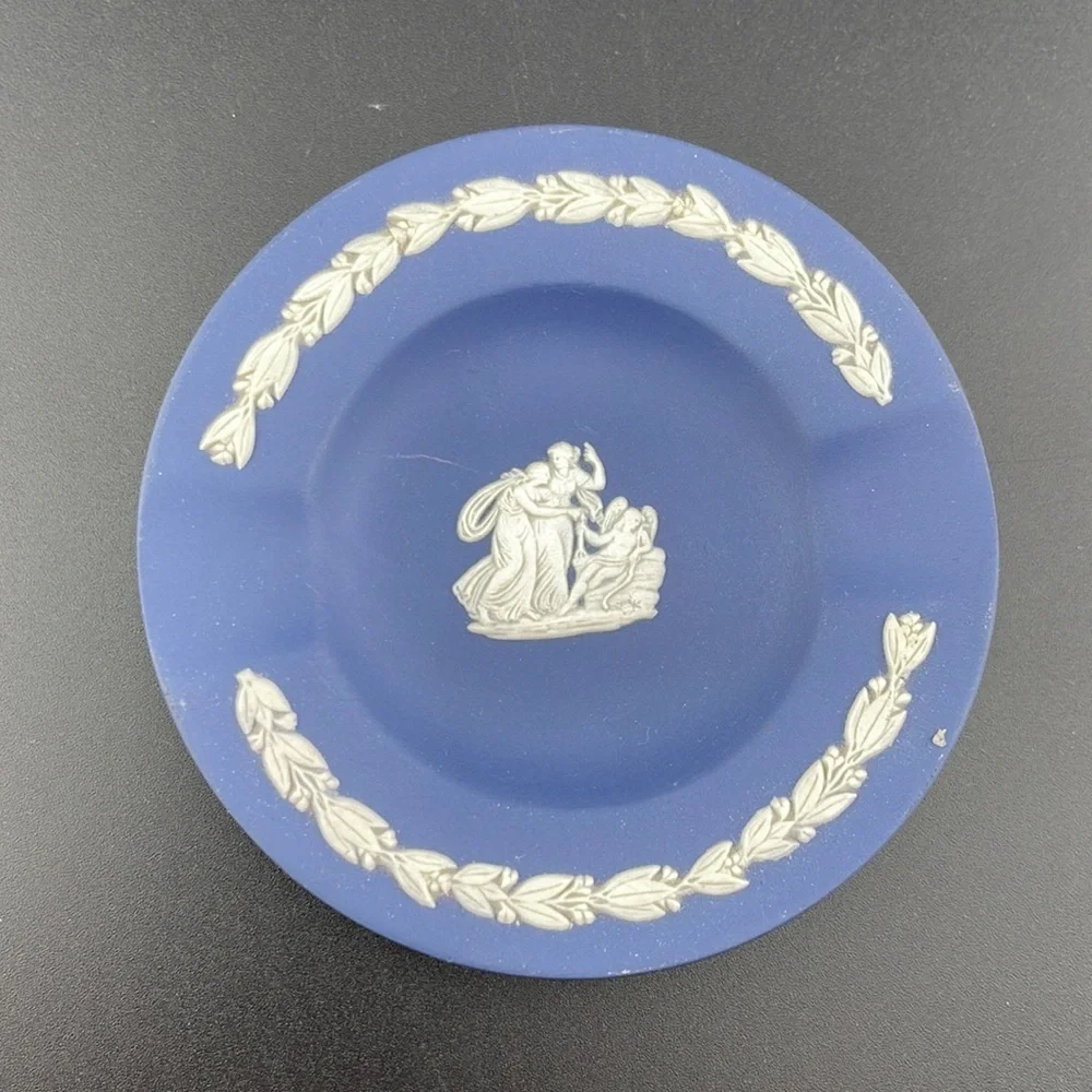 Dark Blue 3.75 Round Wedgewood Decorative Dish